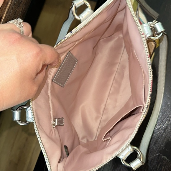 Coach Ikat Multi Signature Optic Shoulder Glam Tote - Picture 6 of 11